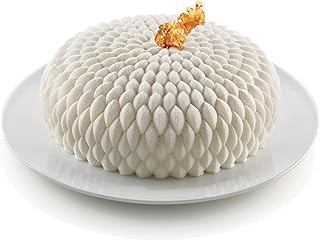 silikomart | Moule à gâteau en Silicone Modern HONORÉ, antiadhésif, Lot de 1 Moule à gâteau, Design 3D, Ø 195 h 70 mm, Volume 1600 ml, Made in Italy, Gris Clair