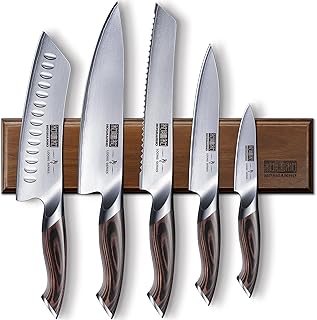 HOSHANHO 6 Pièces Set de Couteaux de Cuisine, Set Couteau Cuisine Professionnel Tranchants, Couteau de Chef en Acier Inoxydable