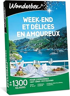 Wonderbox - Week-End Et Délices en Amoureux - Coffret Cadeau - Idée Cadeau Séjours