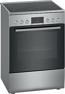 Bosch HKR39C250 Série 4 Cuisinière électrique 60 cm de large, EcoClean Direct, 3D air chaud cuisson à 3 niveaux, contrôle de l